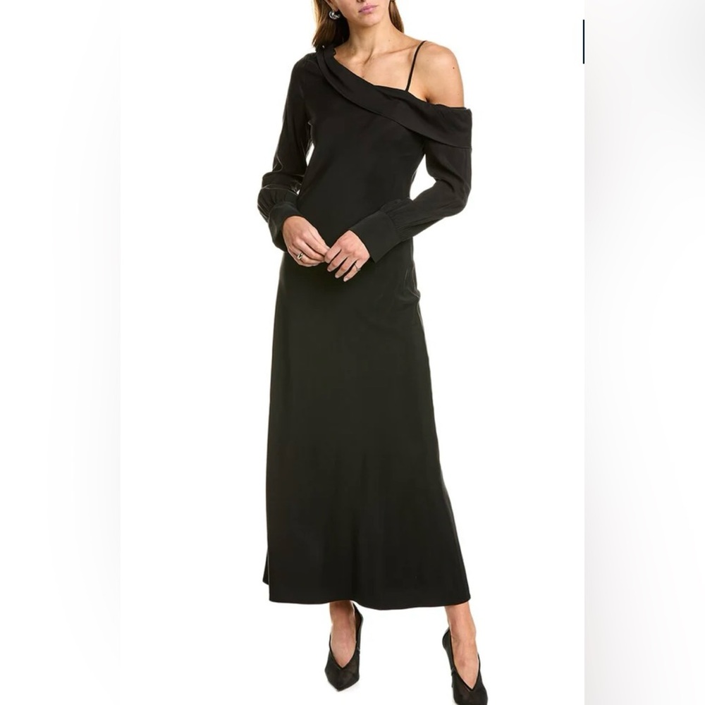 NWT Sz XS Sophie Rue Elegant Black Long Sleeve Dress